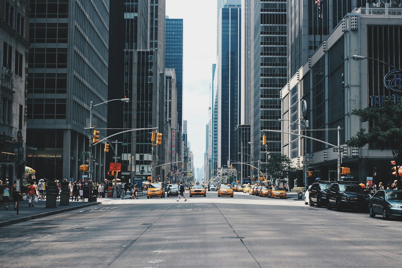 Walking outdoors in the city